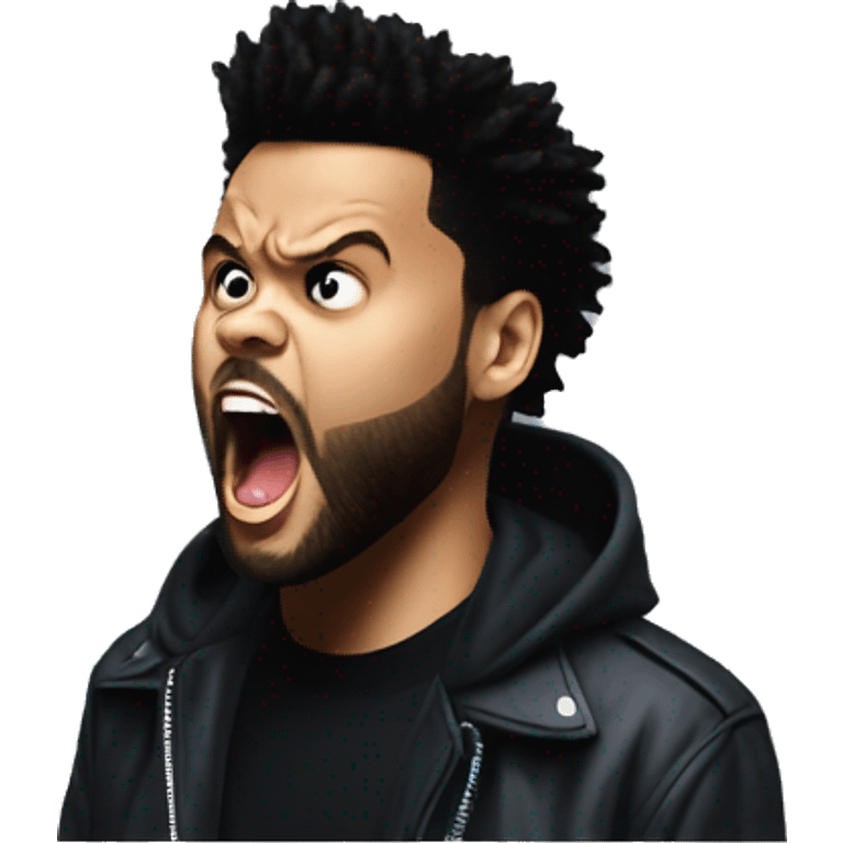 The Weeknd yelling  emoji