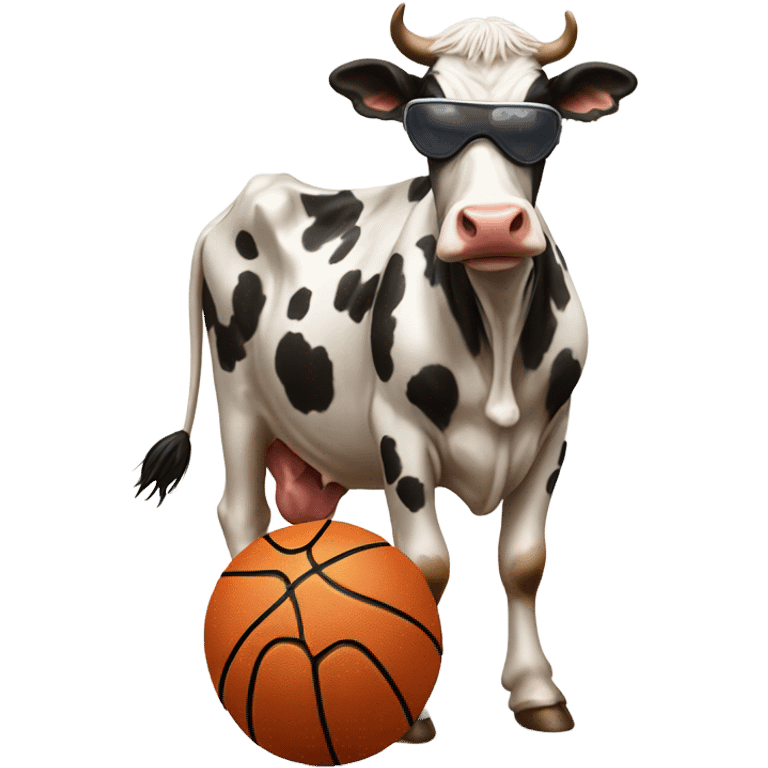 cows playing basketball blindfolded  emoji