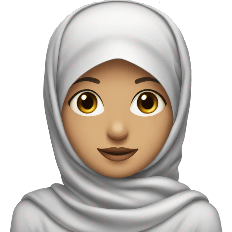 A beautiful and lovely girl wearing a Muslim hijab emoji