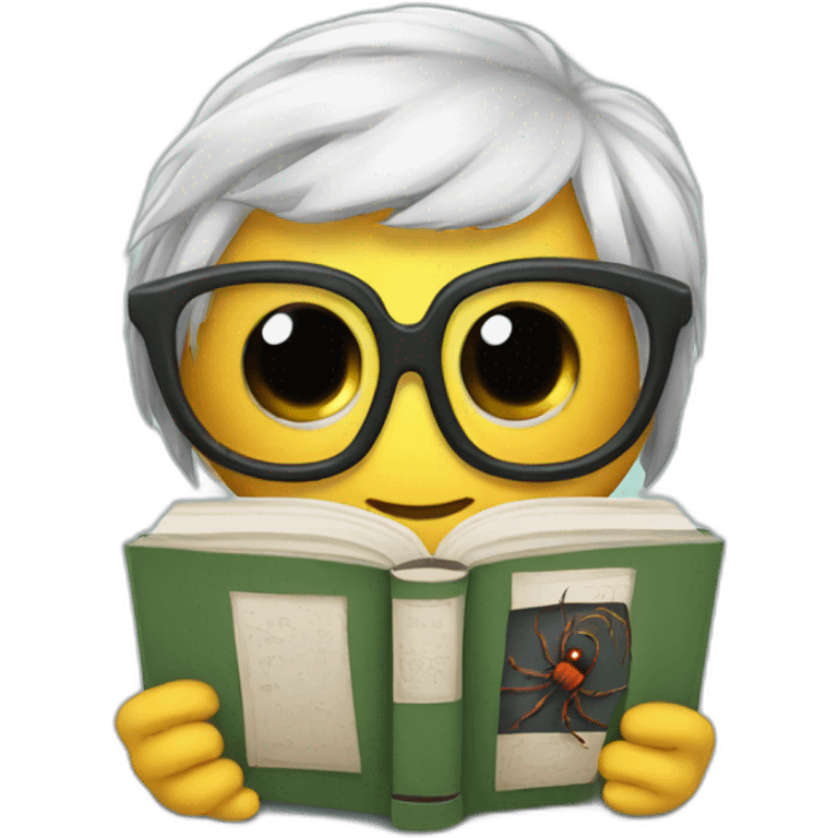 bookish spider emoji