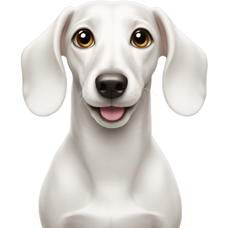 White dachshund  emoji