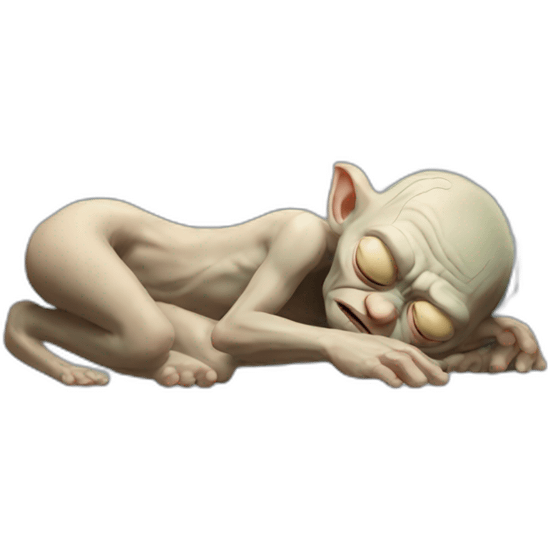 gollum sleeping emoji