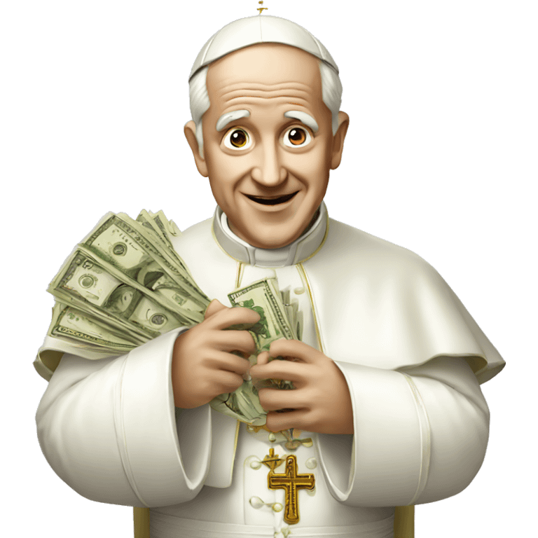 pope with money emoji