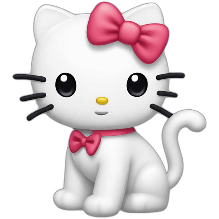 hello kitty with bow emoji