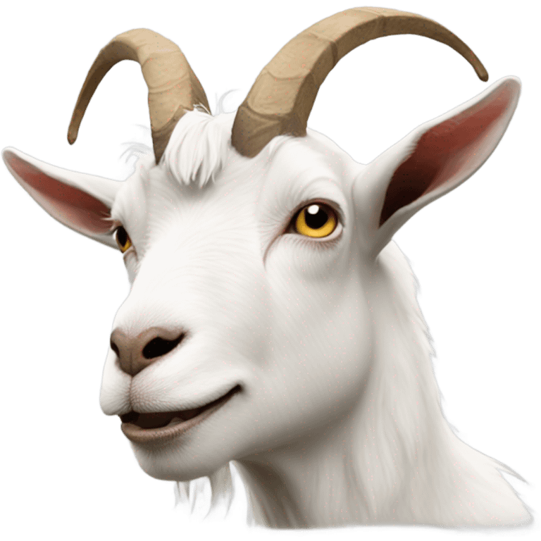 Goat with torn horns emoji