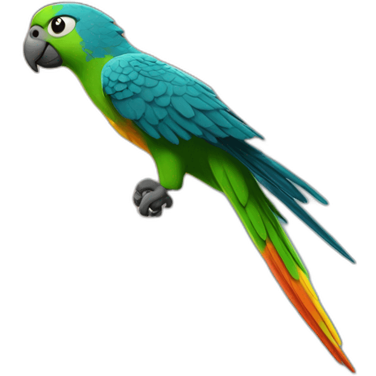 parrot flying in thunderstorm emoji