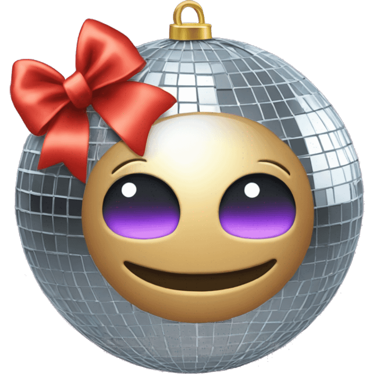 Disco ball with a bow  emoji