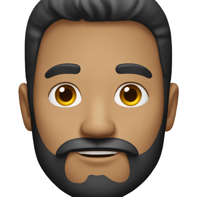 Man with dark hair and beard emoji