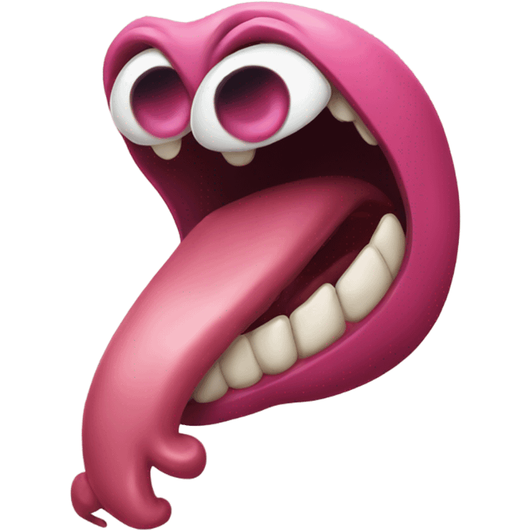 Silly tongue creature emoji