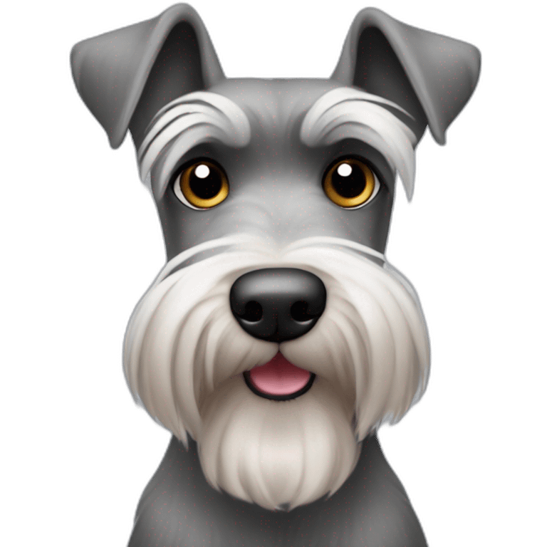 Schnauzer avec des cœurs dans la yeux  emoji