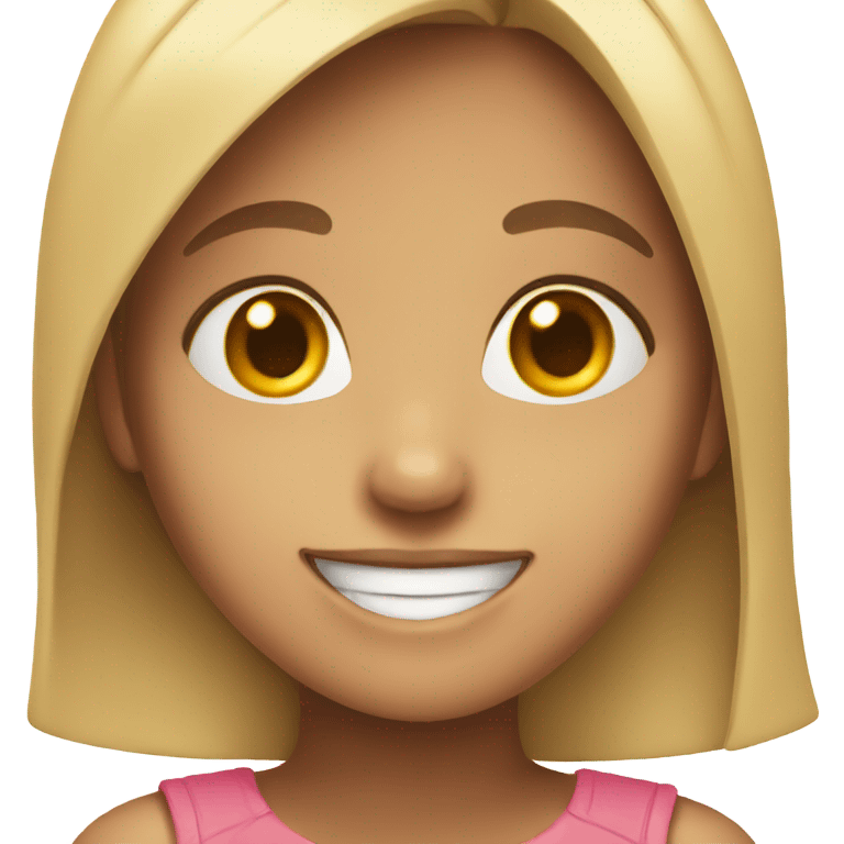 Girl smiling in love emoji