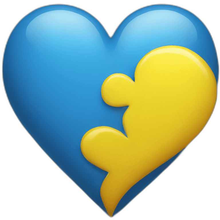 Blue heart yellow heart  emoji