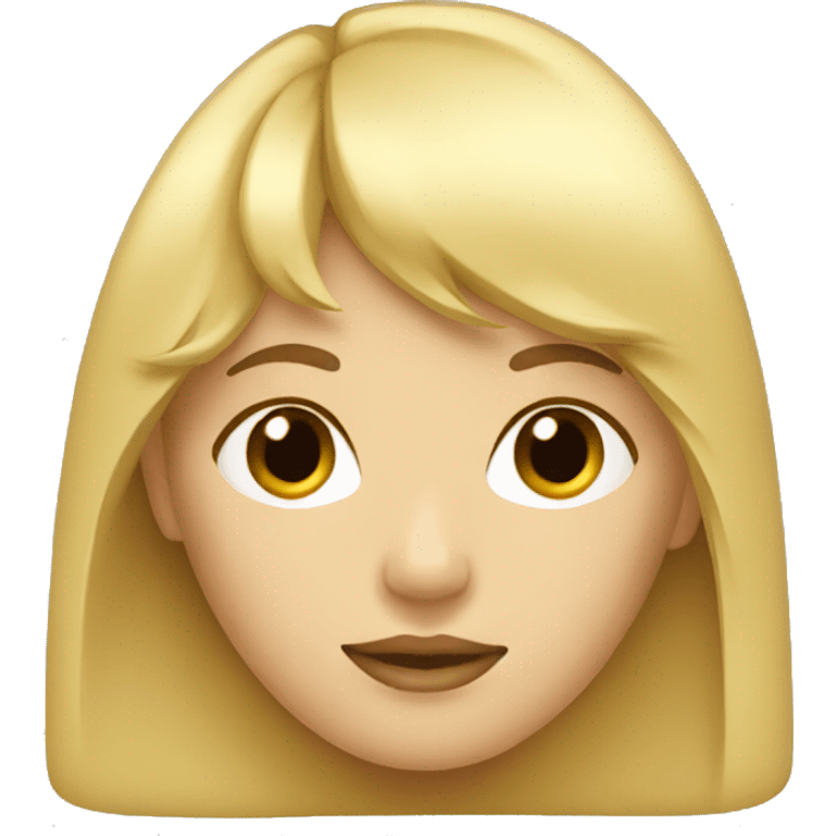 Blonde woman with bangs emoji