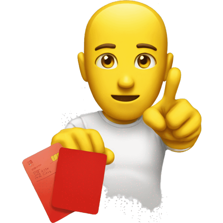 yellow emoji giving a red card emoji