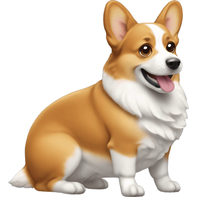 corgi pooping  emoji