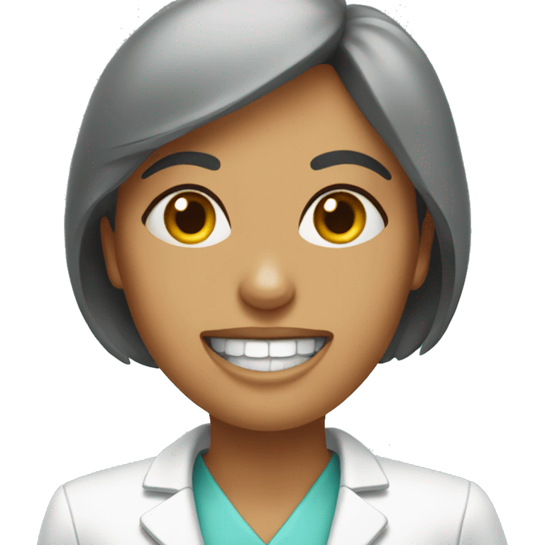 a woman at a dentist appointment emoji