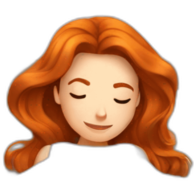 Femme rousse en train de dormir emoji