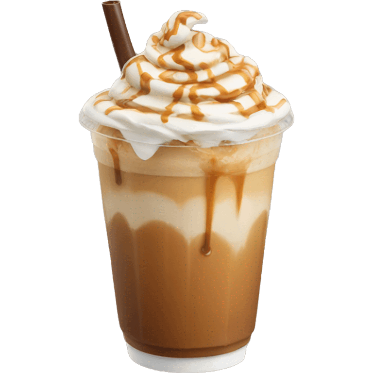 caramel iced latte emoji