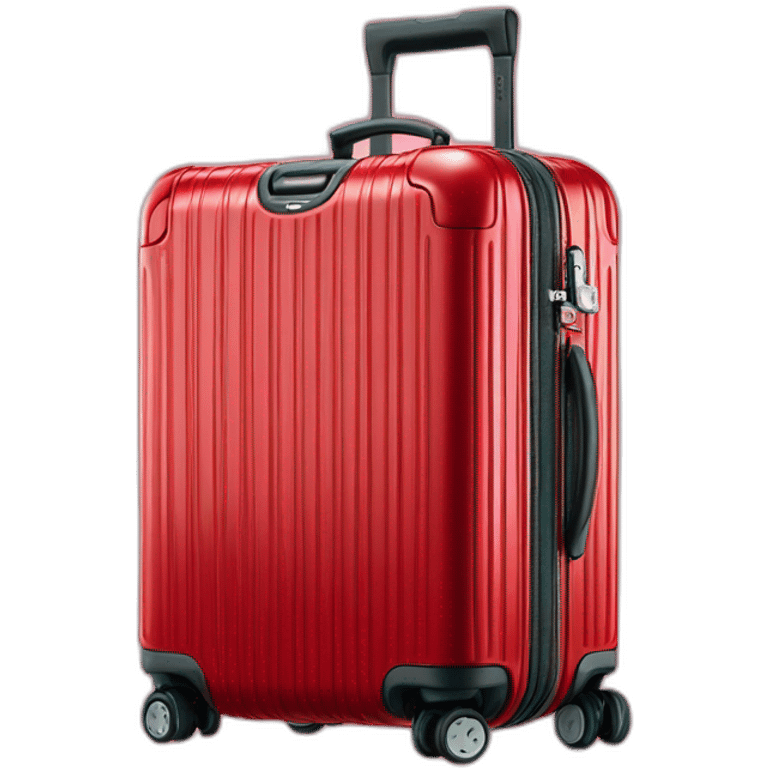 One Rimowa red Essential Cabin luggage emoji