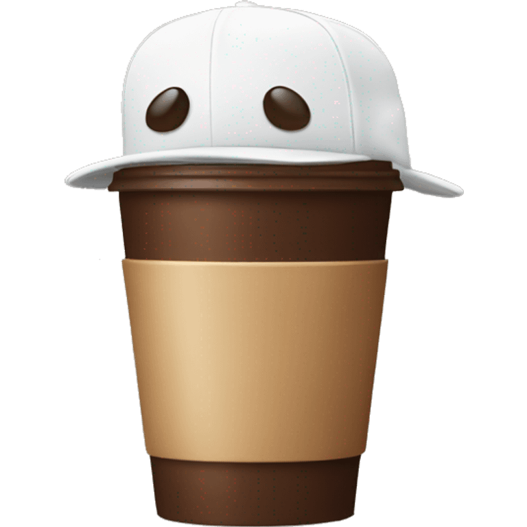 Cap with coffee  emoji