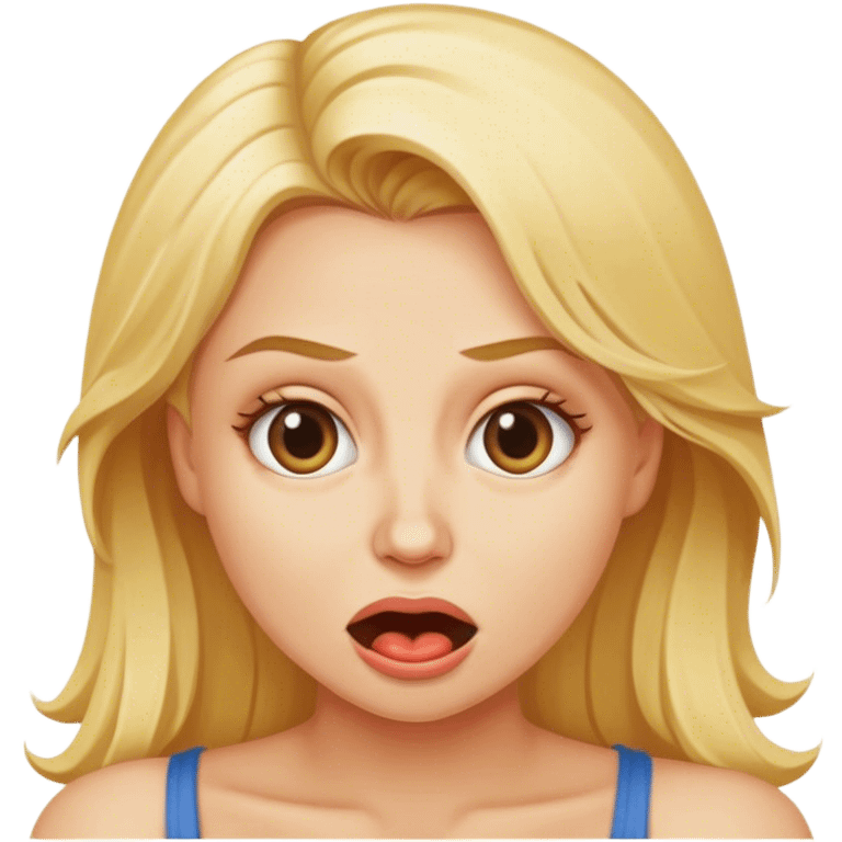 super hungry blonde woman emoji