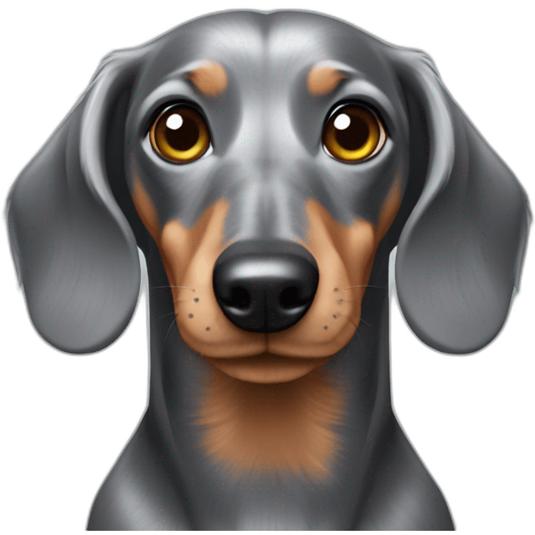 Dapple grey dachshund emoji