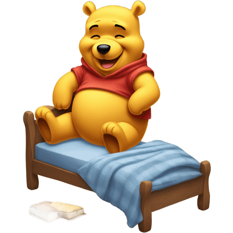 Winne the Pooh waking up emoji