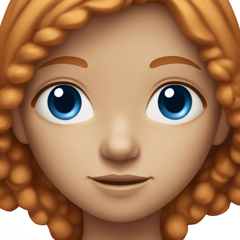 Straight ginger hair girl with blue eyes and freckles  emoji