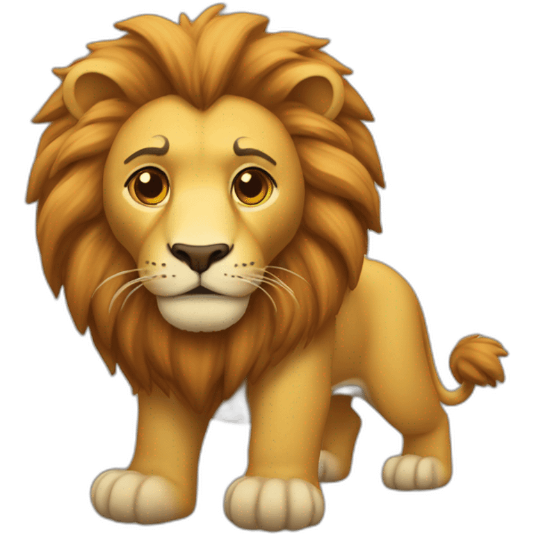 Caca sur un lion emoji