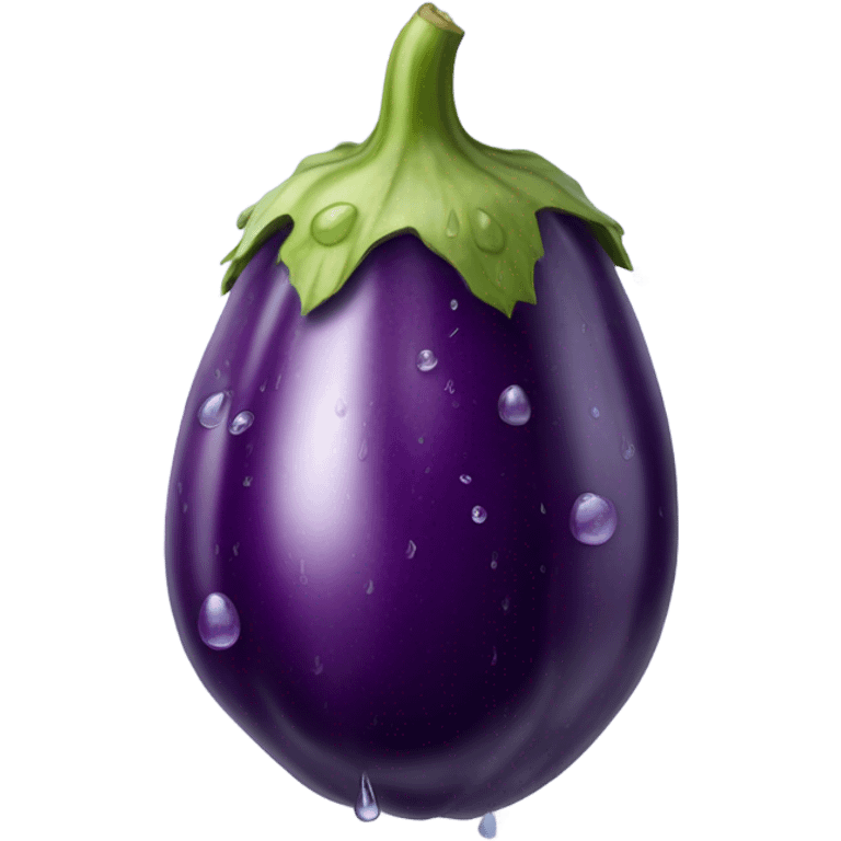 Eggplant with water  emoji