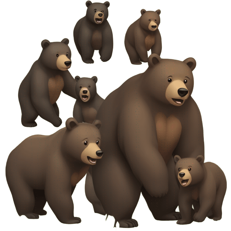 Bears in the woods emoji