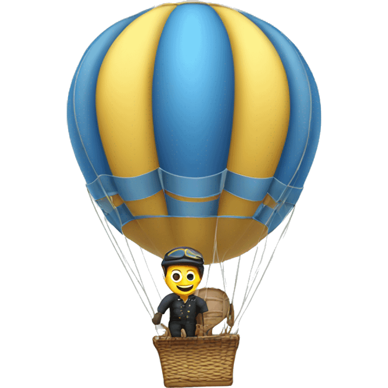 Hot air balloon with pilot emoji