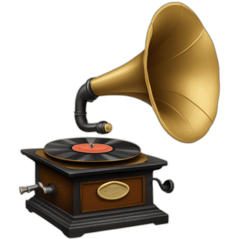 cartoon vintage gramophone emoji