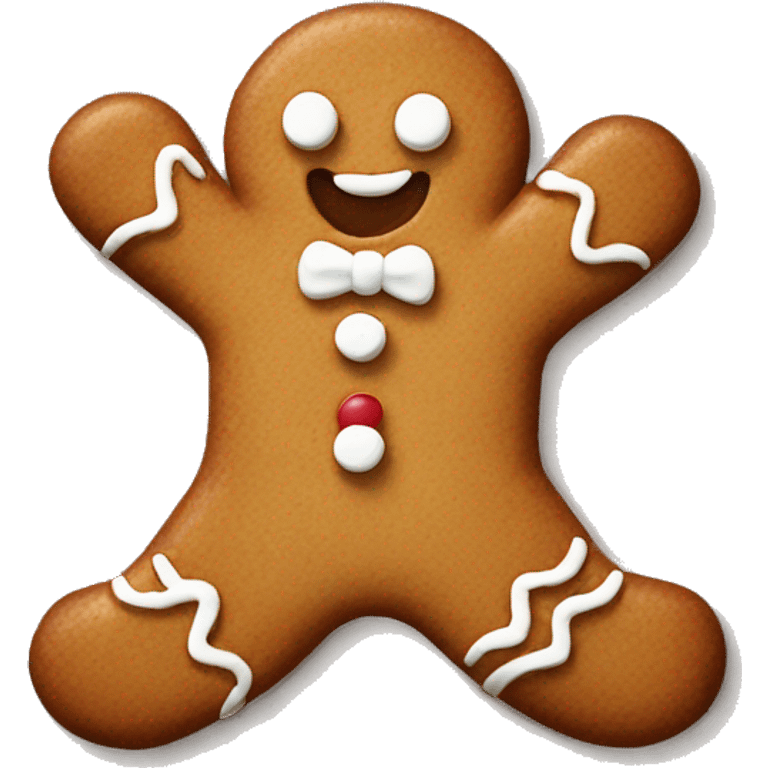 Cute gingerbread man cookie emoji