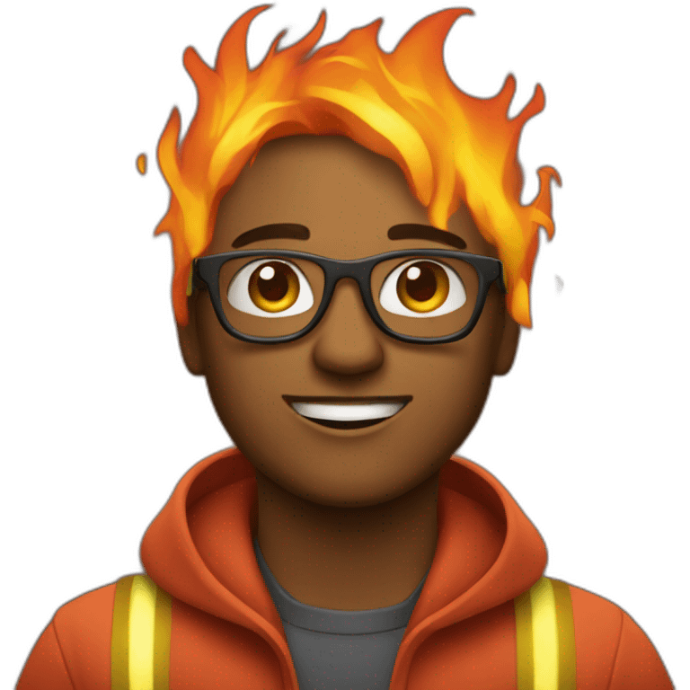 programmer in fire emoji