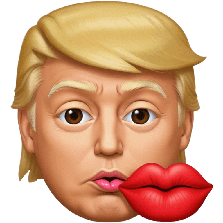 Donald trump kiss emoji emoji