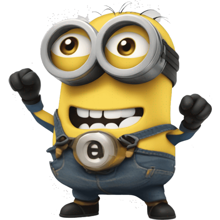 Despicable 4 character mega minion with super speed emoji