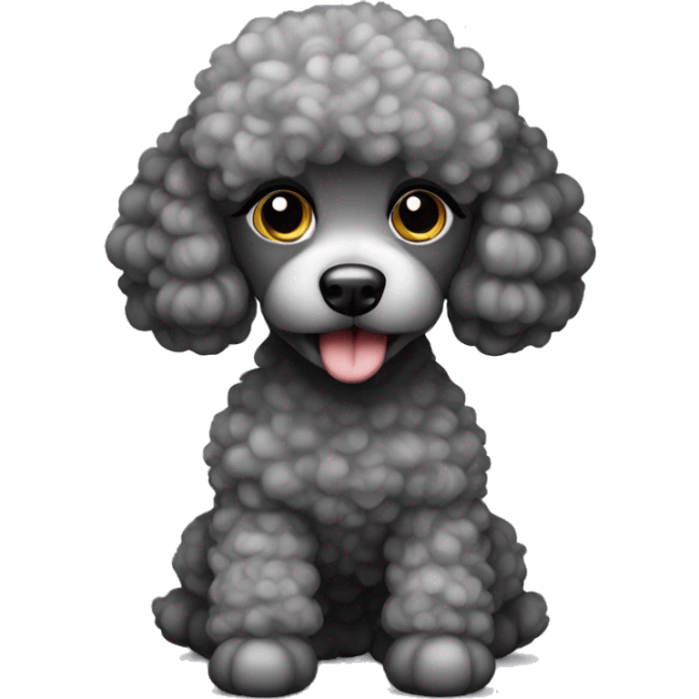 Toy poodles grey and black emoji