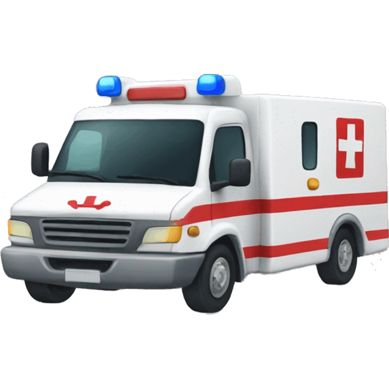 Ambulance with snake sticker emoji