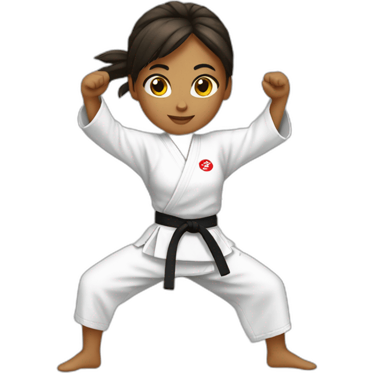 karate girl emoji