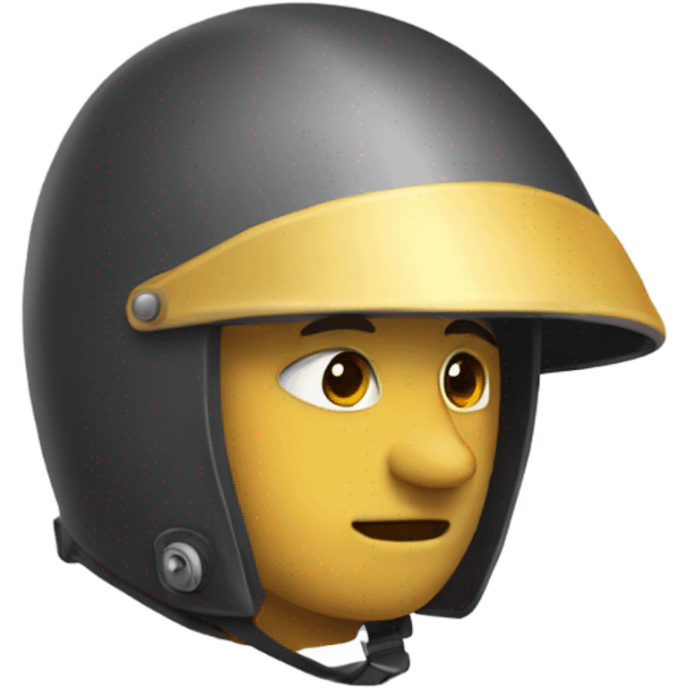 Head in helmet  emoji