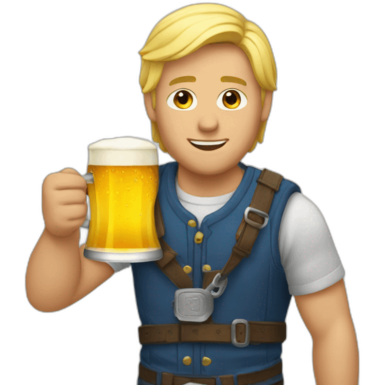 Blonde-Man-Drinking-beer emoji