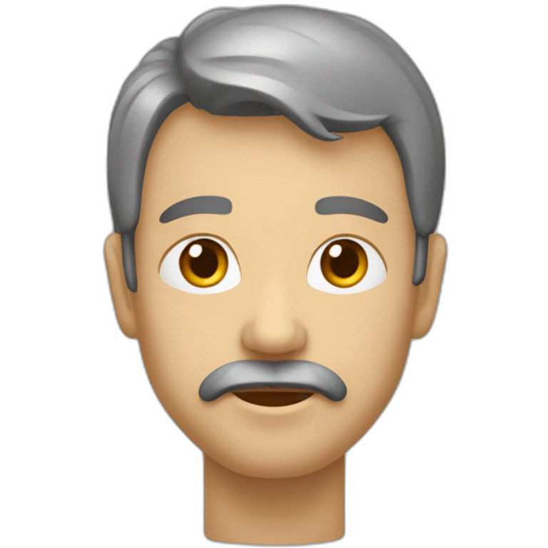 tete d'un homme boudist bouche ferme emoji