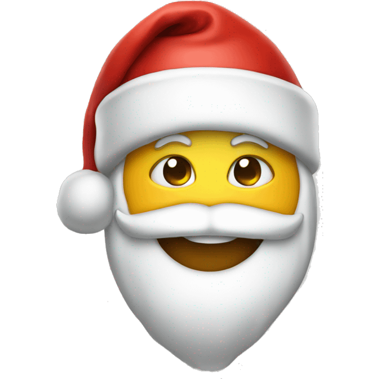 Smile emoji with Santa hat emoji