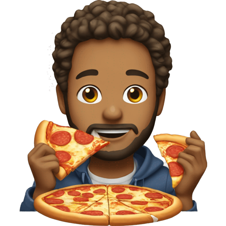 Travis hunter eating pizza emoji