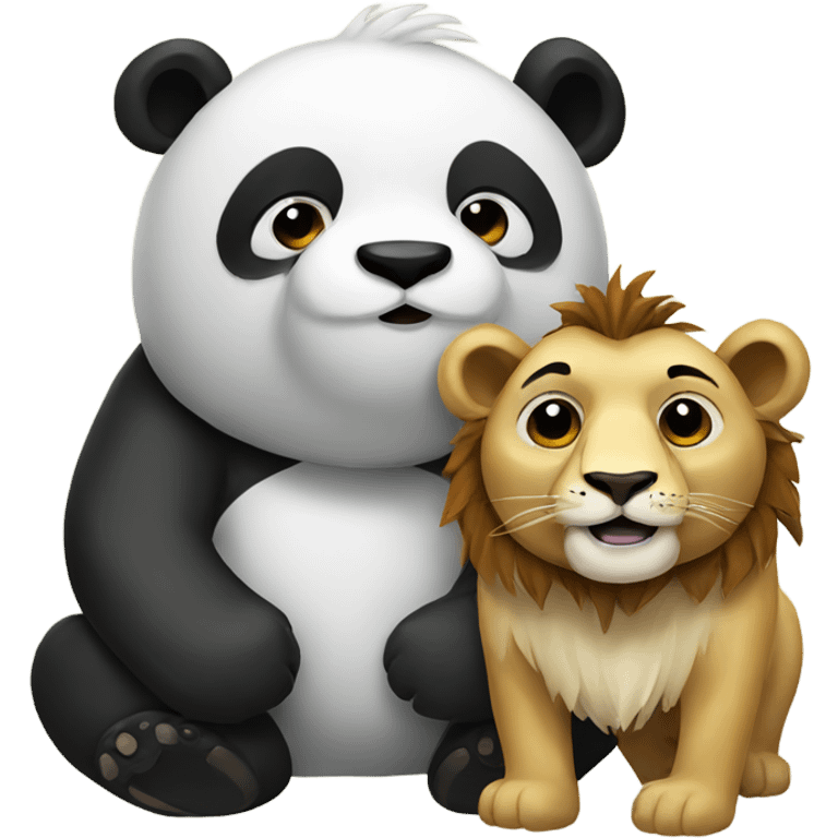 Panda with a lion emoji