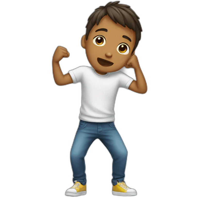 boy doing a dab emoji