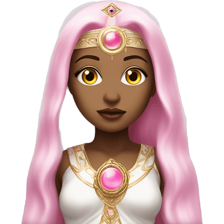 angelic diva priestess pink third eye emoji