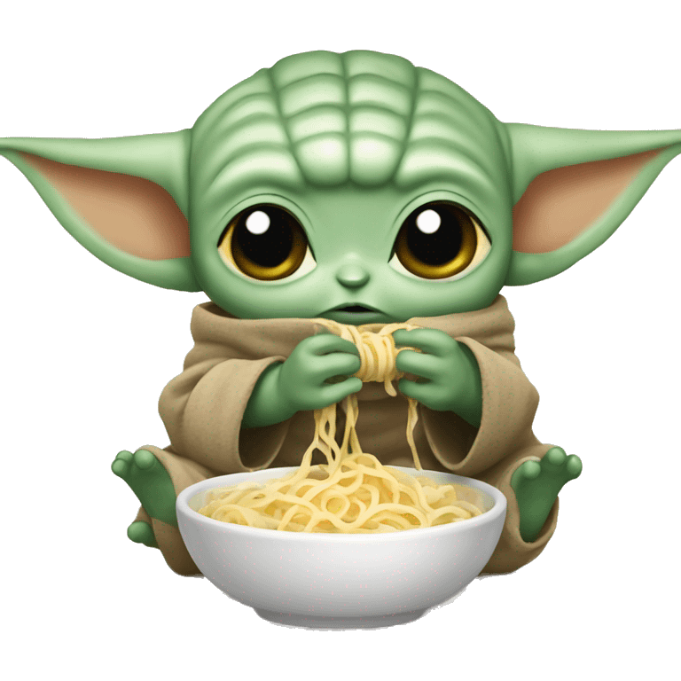 baby yoda eat noodle emoji