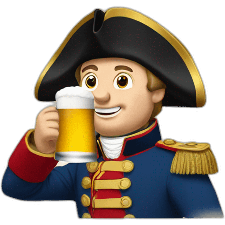 Napoleon qui boit une biere emoji